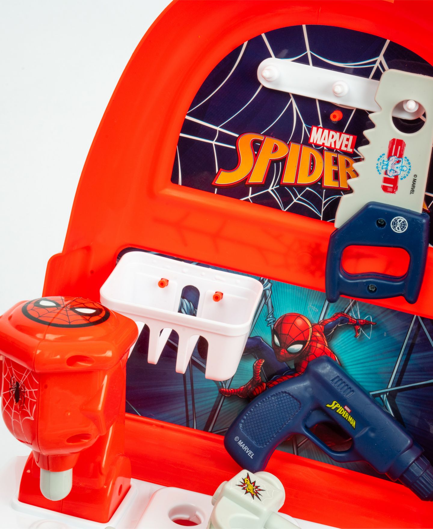 Детские игрушки World Tech Toys Spider-Man Handyman 18-Piece Tool Set with Rolling Suitcase Backpack, Ages 3+ — фото 3