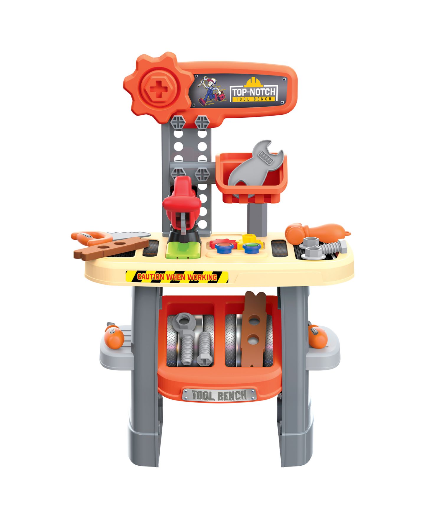 Детский игровой набор World Tech Toys Top-Notch Portable Realistic 32-Piece Tool Bench Playset, Ages 3+ — фото 1