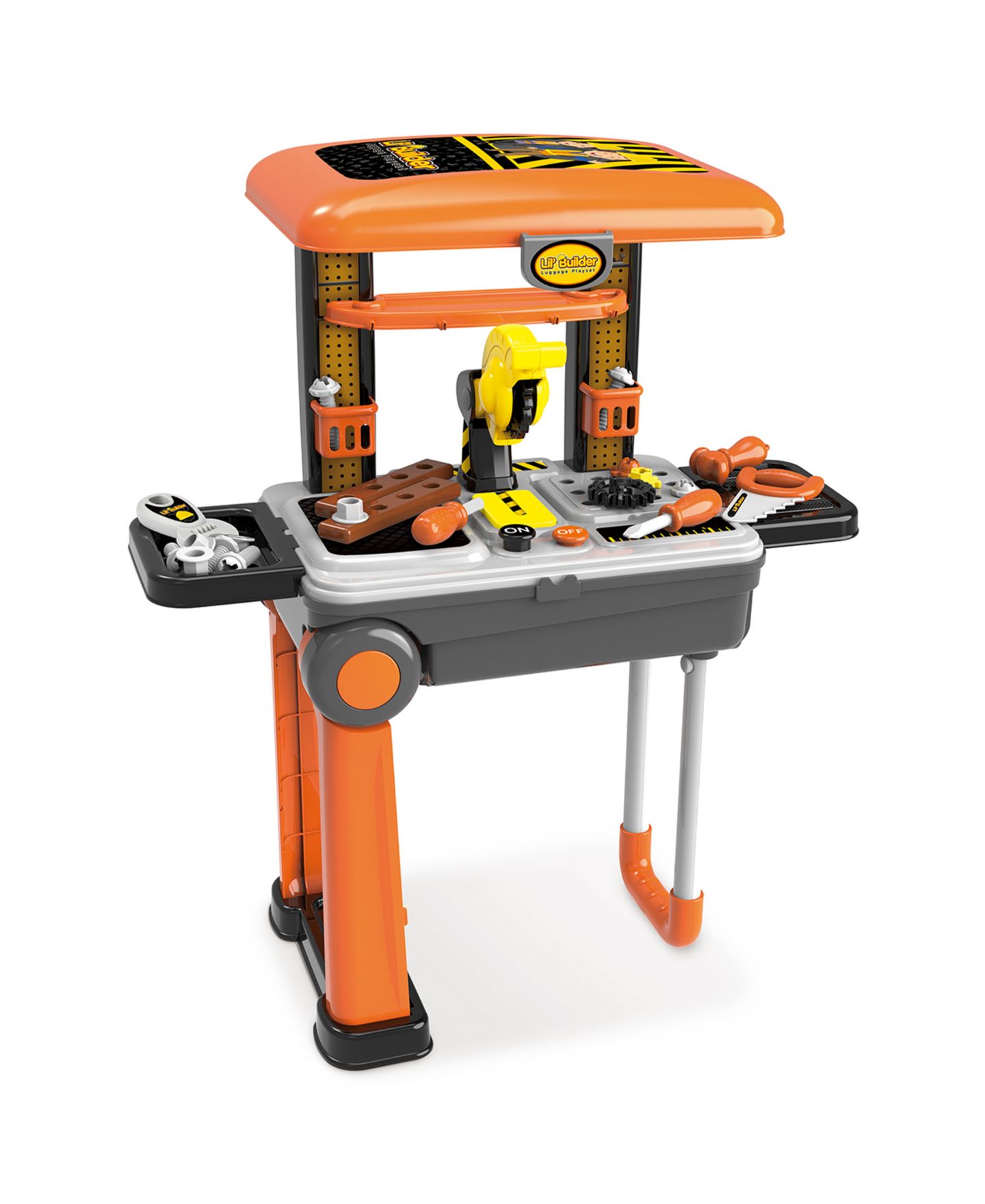 Детский игровой набор World Tech Toys Lil' Builder Rolling Suitcase 36-Piece Playset, Ages 3+ — фото 3