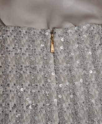 Women's Sequin Detail Pencil Midi Skirt