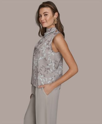 Women's Mock Neck Sleeveless Top