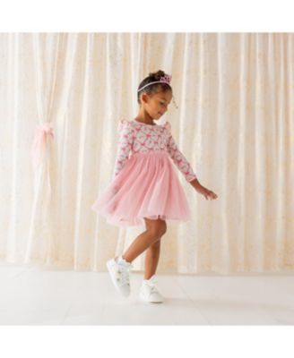 Toddler Girls Princess Coquette Long Sleeve Tutu Dress