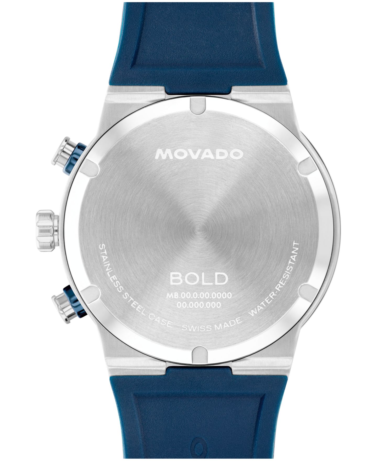 Мужские часы Movado Bold Fusion Swiss Quartz Chrono Blue Silicone Watch 44.50mm — фото 3