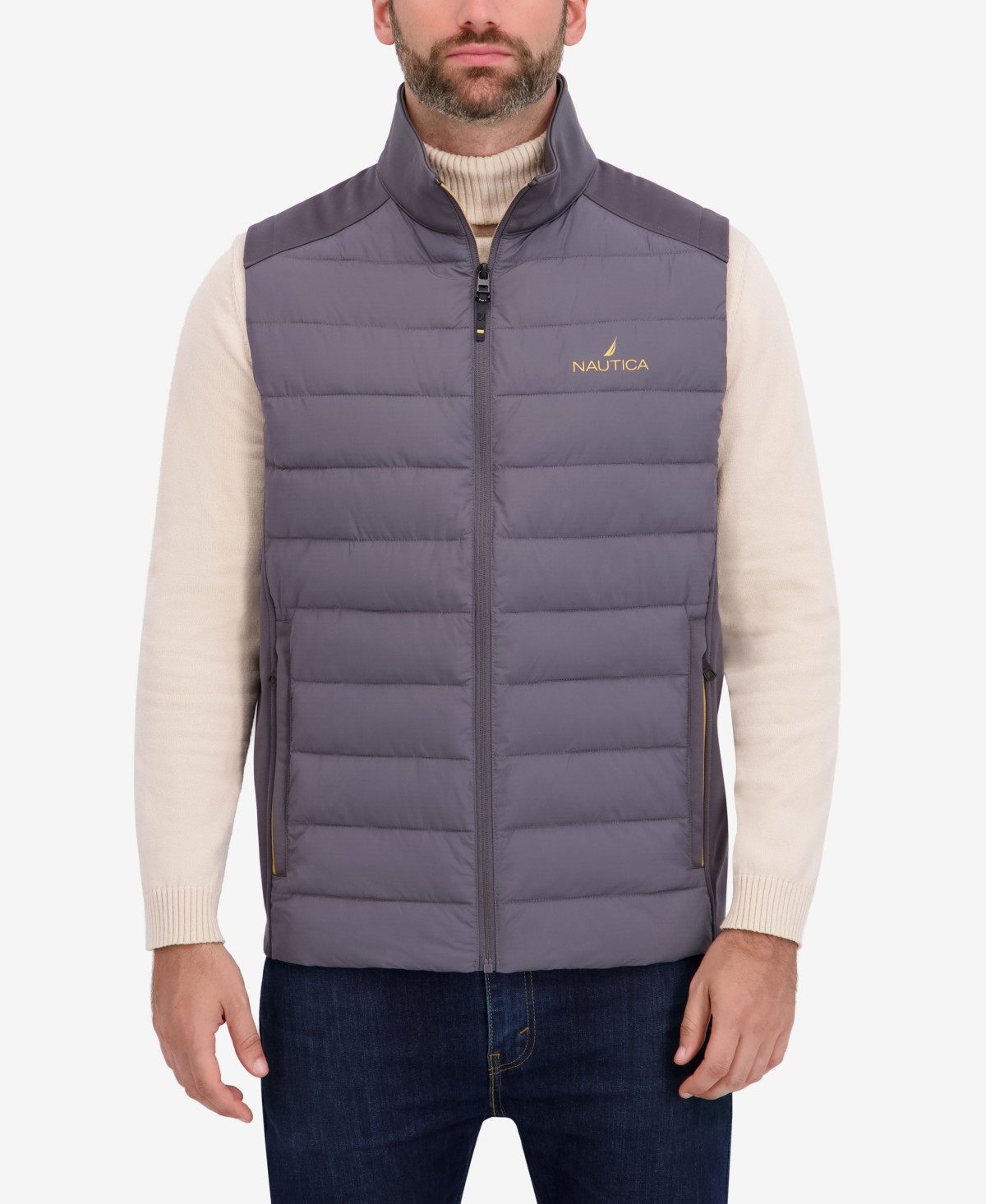 Мужские Nautica Men's Transitional Mixed Media Vest — фото 1