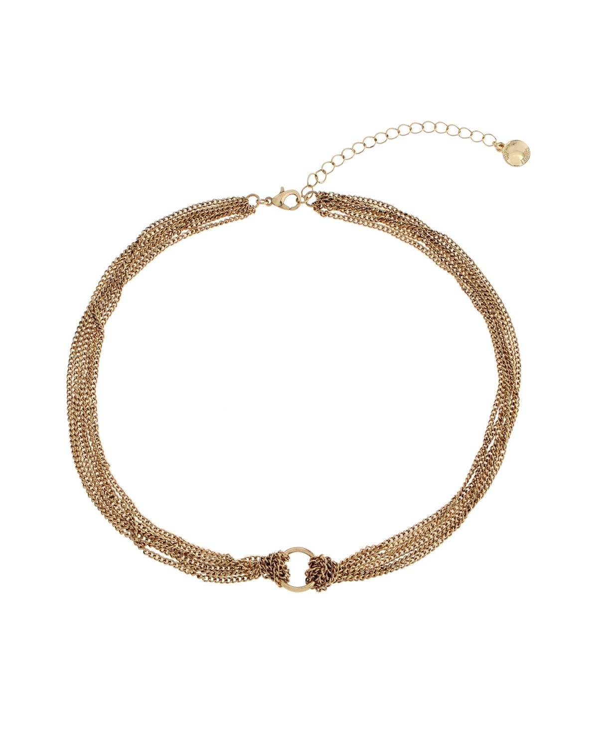Steve Madden Gold Knot Layered Chain Necklace