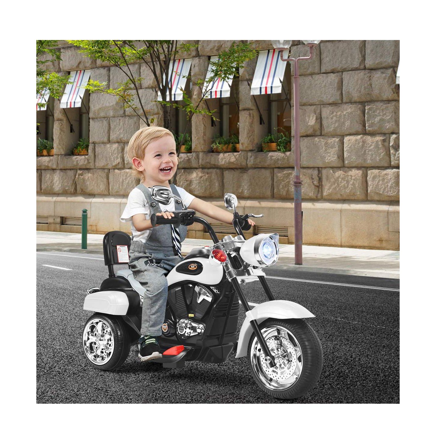 Детская игрушка Mecale 6V Powered 3-Wheel Chopper-Style Ride-On Motorbike, Ages 3+, цвет: Чёрный — фото 8