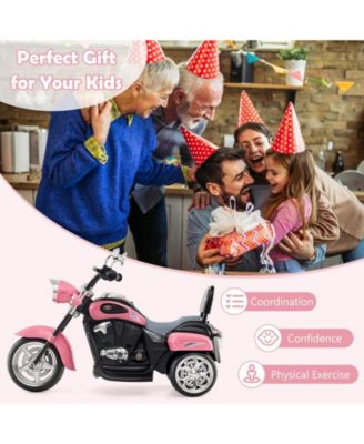 6V Powered Toddler 3-Wheel Motorbike Ride On Toy with Horn and Headlight