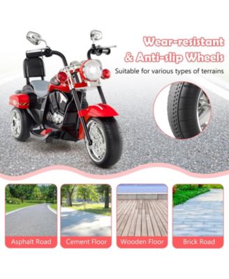 6V Powered Toddler 3-Wheel Motorbike Ride On Toy with Horn and Headlight