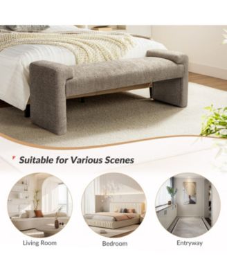 Arlesia 58.5'' W Modern Upholstered Accent Bench