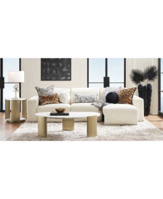 1 piece polished stainless steel base Flare End Table