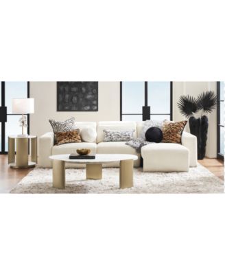 1 piece polished stainless steel base Flare End Table