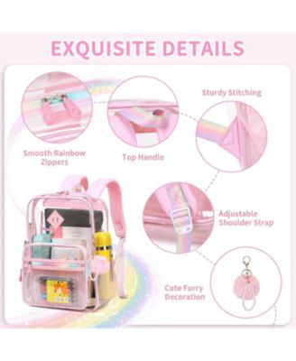 Heavy-Duty Clear Backpack with Wide Straps – Transparent School Bag for Stadium, Concerts, Sports & Events