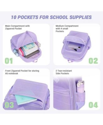 Mesh Backpack Heavy Duty, See Through School Backpack Transparent Bookbag for Swimming, Beach, Sports, Work, Travel