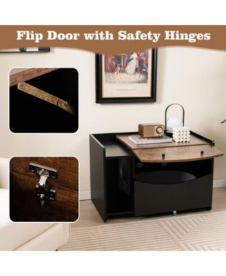 Cat Litter Box Enclosure with Pull-out Drawer