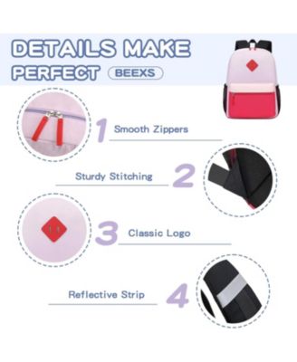 Kids Backpack, 16'' Lightweight School Backpack for Boys Girls,Casual Bookbag for Primary Elementary Middle School,Age 5-14，Pink,Large Size