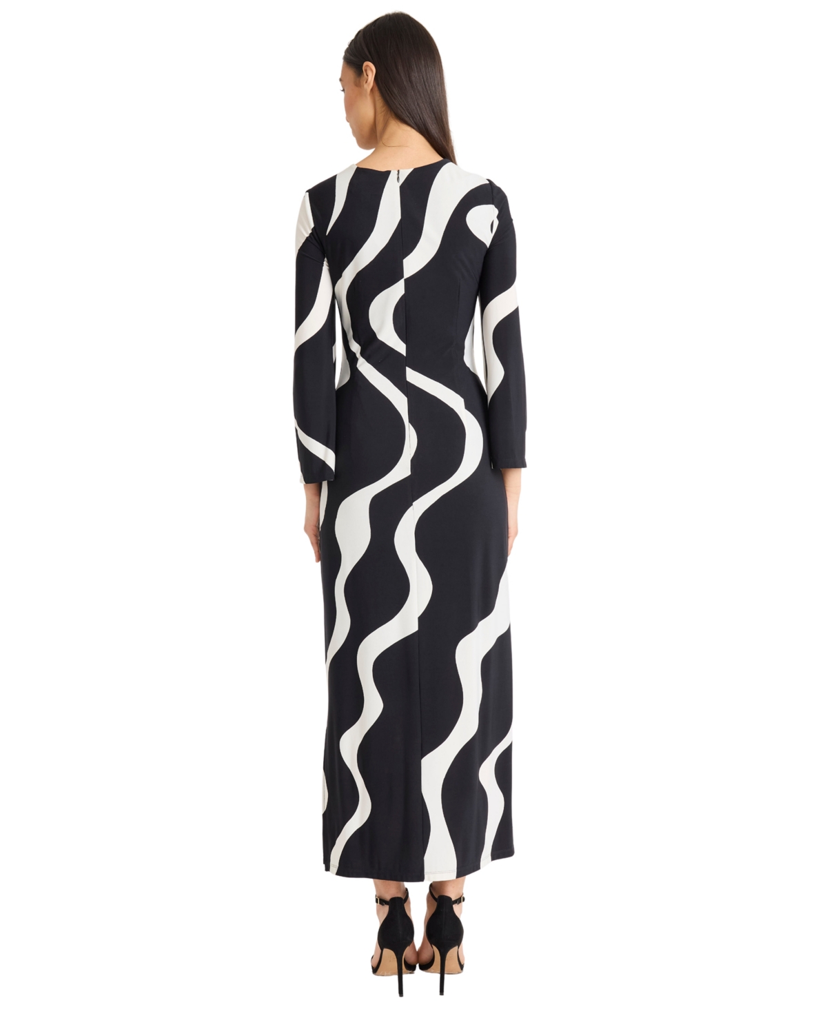 Donna Morgan Women's Long-Sleeve Maxi Dress with Slit