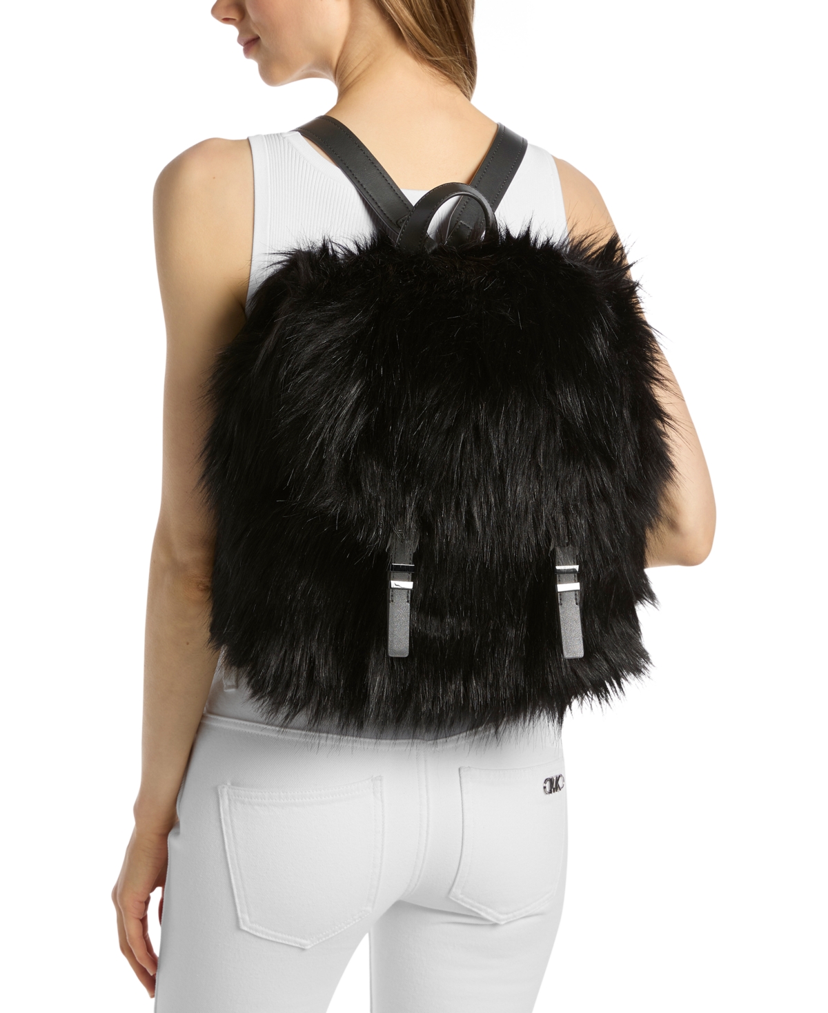 Michael Kors Quinn Small Flap Backpack In Black