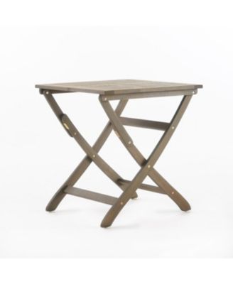 Streamdale Foldable Acacia Wood Patio Table for Compact Outdoor Relaxation