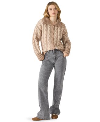 Women's Michaella Cable Collared Cardigan Sweater
