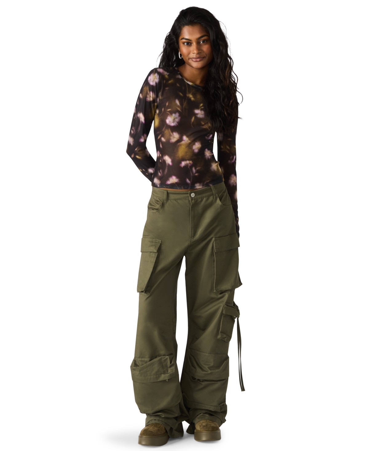 Steve Madden Women's Lilianna Long-sleeve Top In Multi