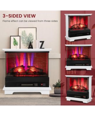 27 Inch Freestanding Fireplace with Remote Control
