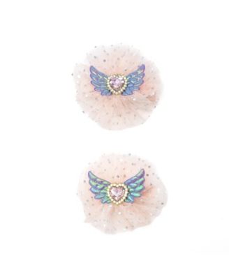 Puttisu 2pc Angel Sparkle Wings Clip Set - Ivory pink 25$