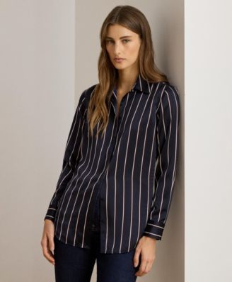 Lauren Ralph Lauren - Women's Striped Charmeuse Shirt
