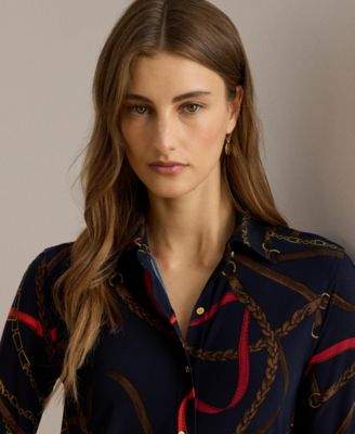 Women's Belting Print Shirt