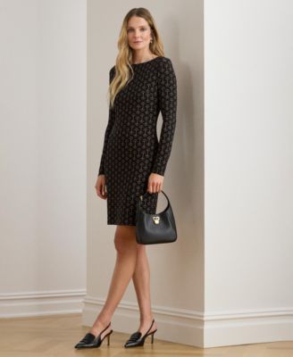 Lauren Ralph Lauren - Women's Geo Print Boat Neck Dress
