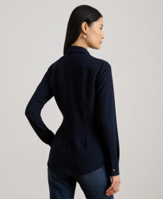 Women's Buckle Trim Top