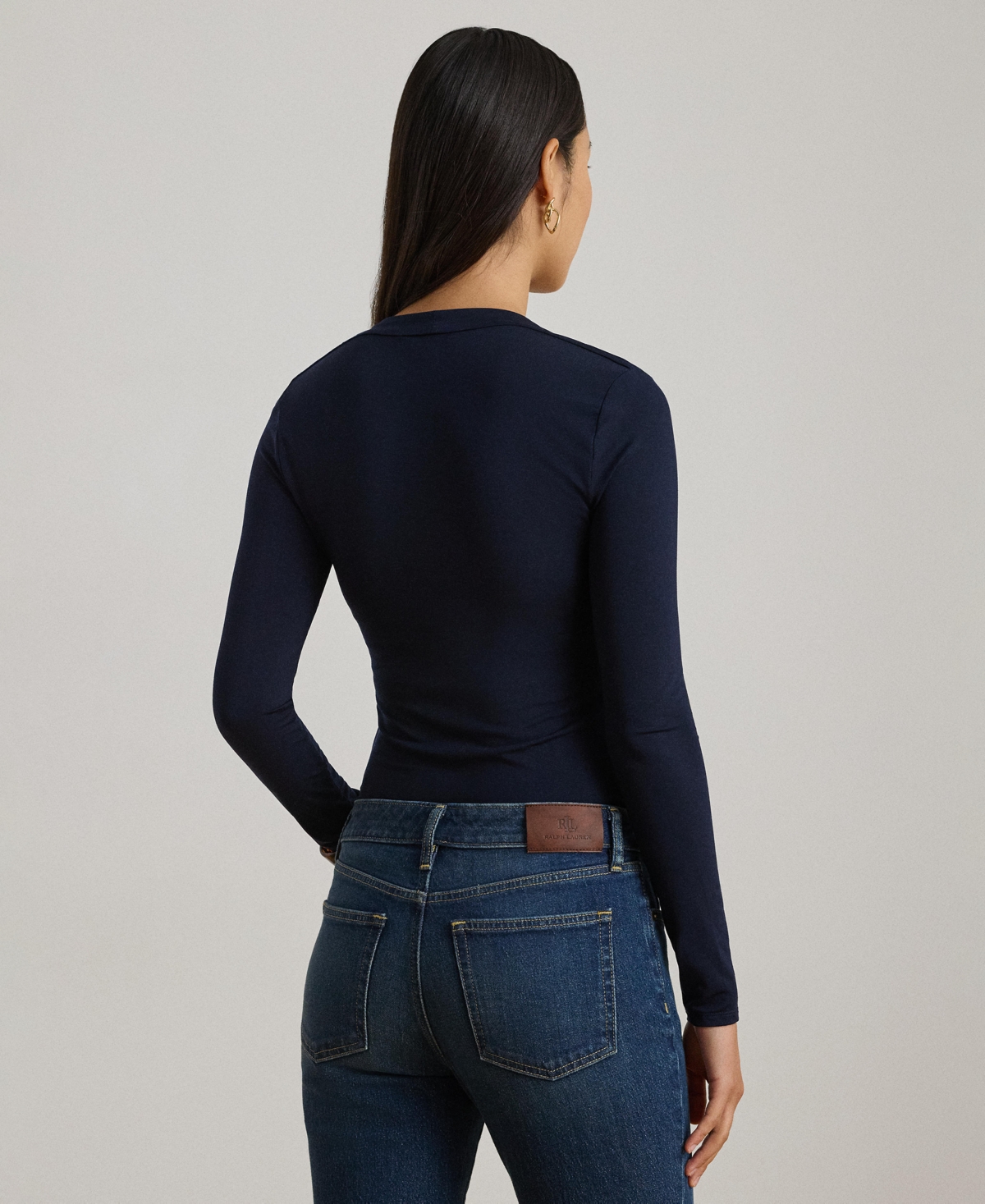 Ralph Lauren Women's Square Neck Top In Blue