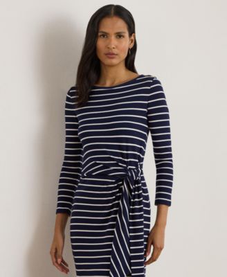 Women's Striped Tie-Front Dress