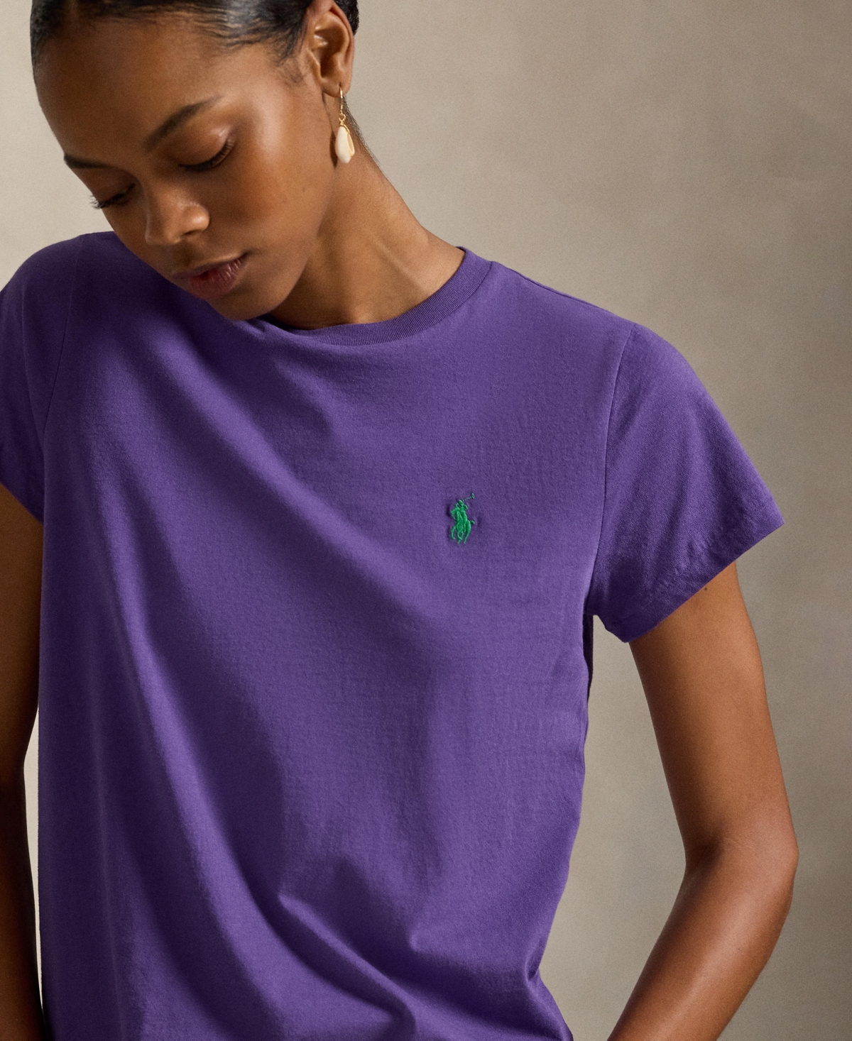 Polo Ralph Lauren Women's Crewneck T-shirt In Purple