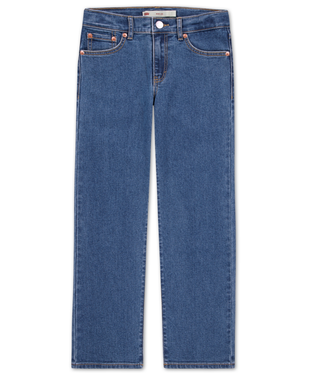 Levi's Big Girls Vintage-like Mid Rise Wide Leg Jeans In Blue