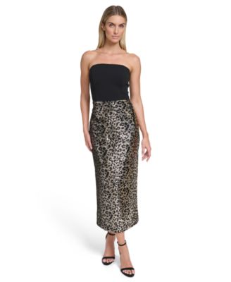 Eliza J - Women's Social Sequined Strapless Dress