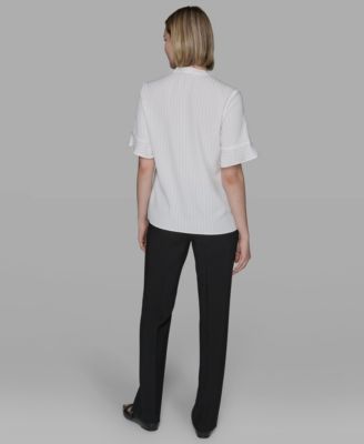 Women's Short-Sleeve Ruffle Top