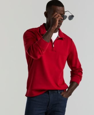 Men's Neoprene Quarter-Zip Long-Sleeve Sweater