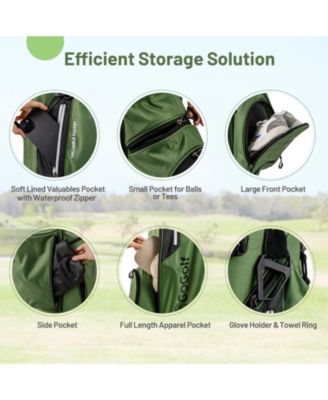 Golf Stand Bag Lightweight Golf Bag with 8 Way Top Dividers and 5 Zippered Pockets