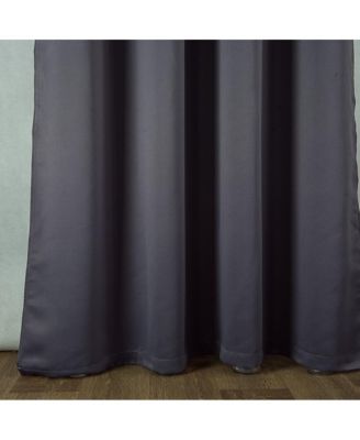 Anchorage Blackout Single Grommet Curtain Panel Pair - 54x63", Charcoal
