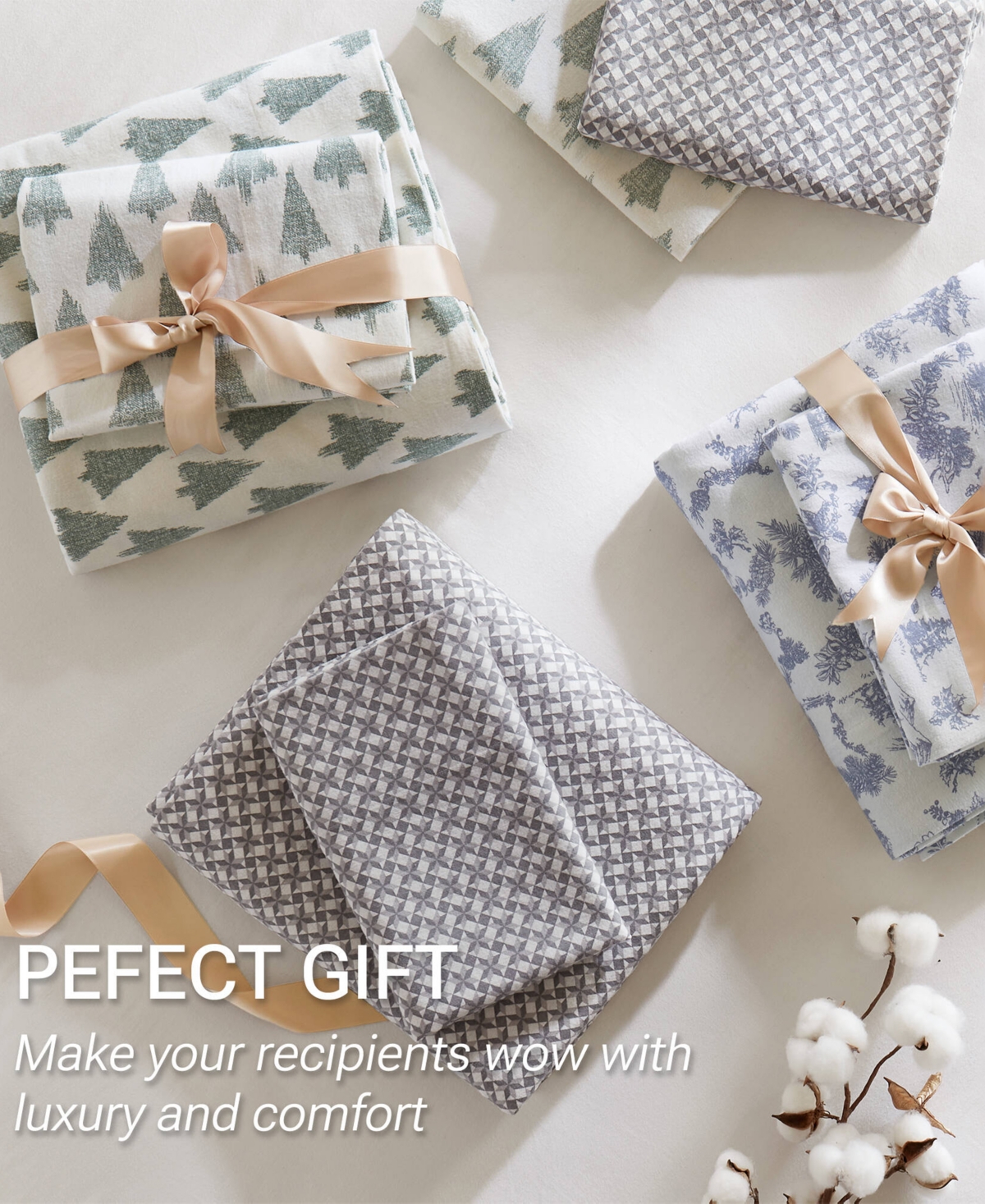 Madison Park Novelty Printed Cotton Flannel 4-pc. Sheet Set, Full In Gray