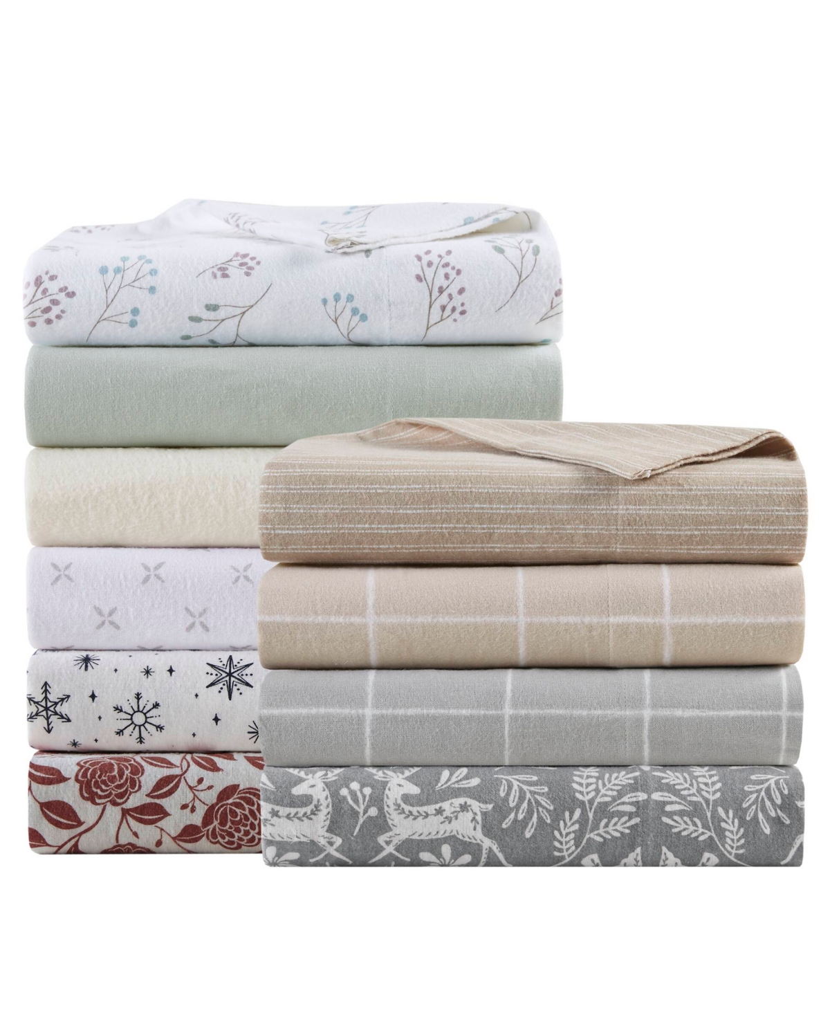 Madison Park Novelty Printed Cotton Flannel 4-pc. Sheet Set, King In Gray