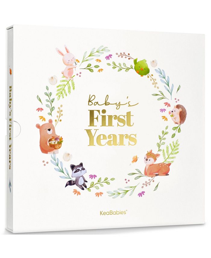 KeaBabies Baby Muse Memory Book Keepsake for Girl, Boy, First 5 Year Journal Milestone Book, 100 Beautiful Pages - White