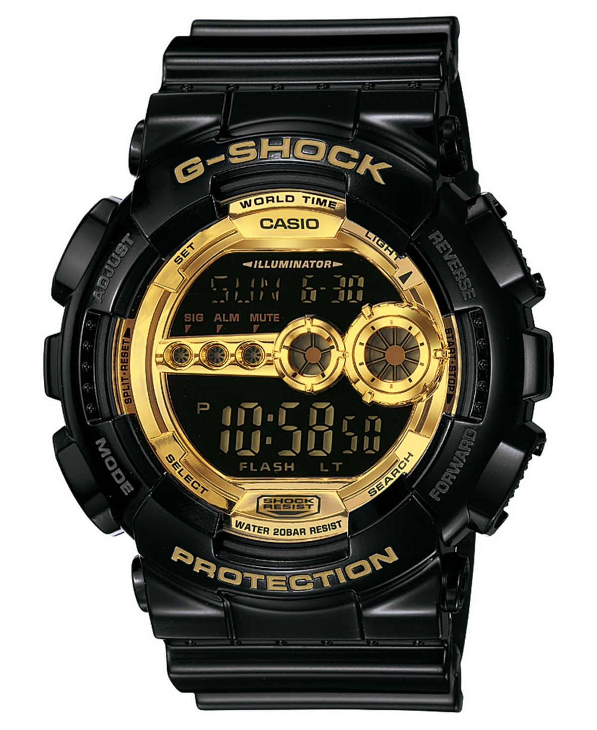 G-Shock Men's Japanese Quartz Black Resin Watch, 51.2mm