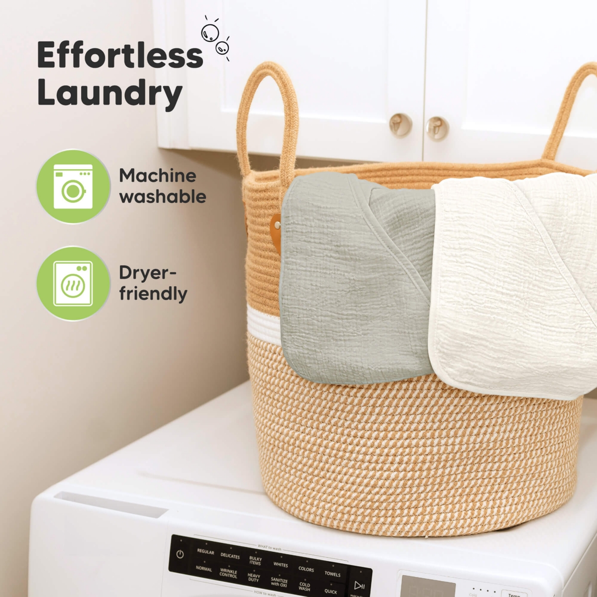 KeaBabies 2pk Lyra Muslin Baby Towels with Hoods for Girl, Boy, Soft, Absorbent, Cotton Hooded Baby Bath Towels