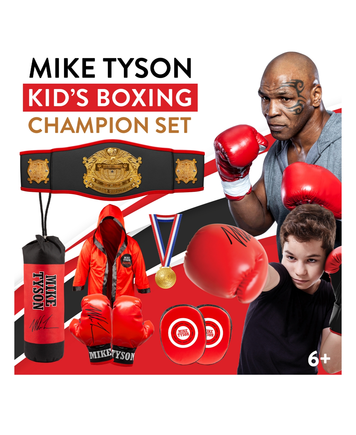 World Tech Toys Mike Tyson Kid's Boxing Set In Transparent