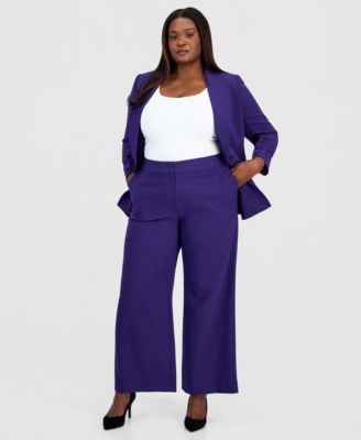 Plus Size Mid-Rise Wide-Leg Pants