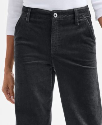 Petite Mid Rise Wide-Leg Corduroy Pants, Macy's Exclusive