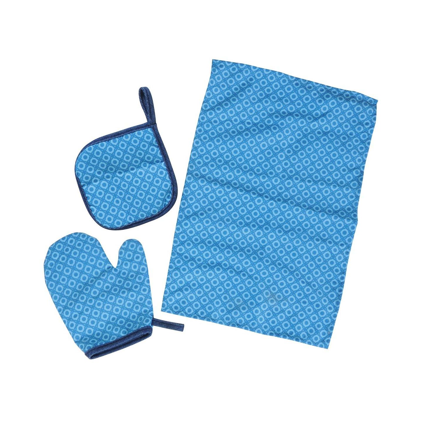 Детские игрушки Kaplan Early Learning Lil' Cooks Denim 4-Piece Apron Set, Ages 2+ — фото 3