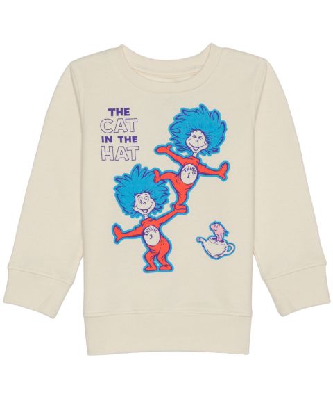 Толстовка Dr. Seuss The Cat In The Hat Crewneck Sweatshirt для мальчиков-малышей, цвет: Бежевый