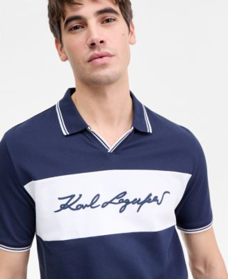 Men's Johnny Collar Logo Polo Shirt